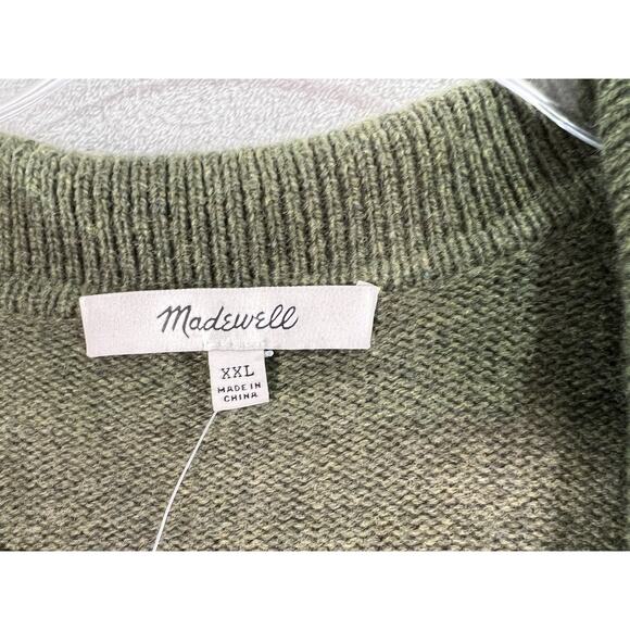 Madewell Women Item NB860 Olive Green Long-Sleeve Polo Sweater Dress XXL NWT - Picture 8 of 11
